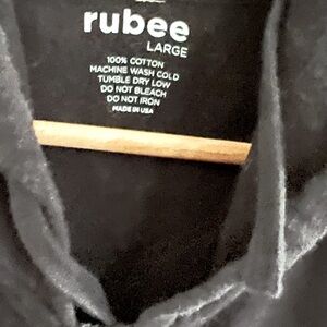 rubee Cropped Hoodie, Women's Large, Black 100% Cotton, Oakland, Bay Area, XCore